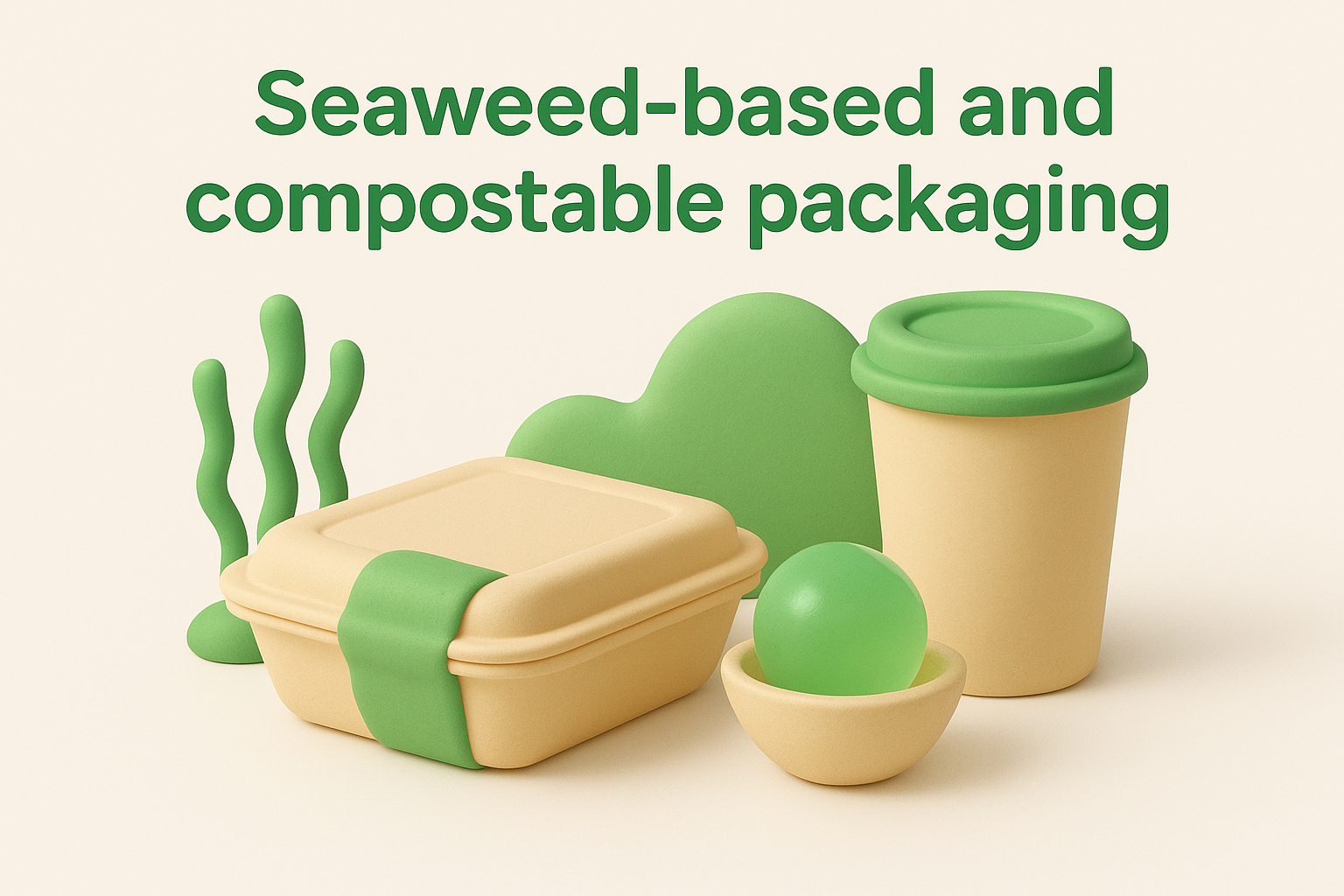 7. Seaweed-based and compostable packaging