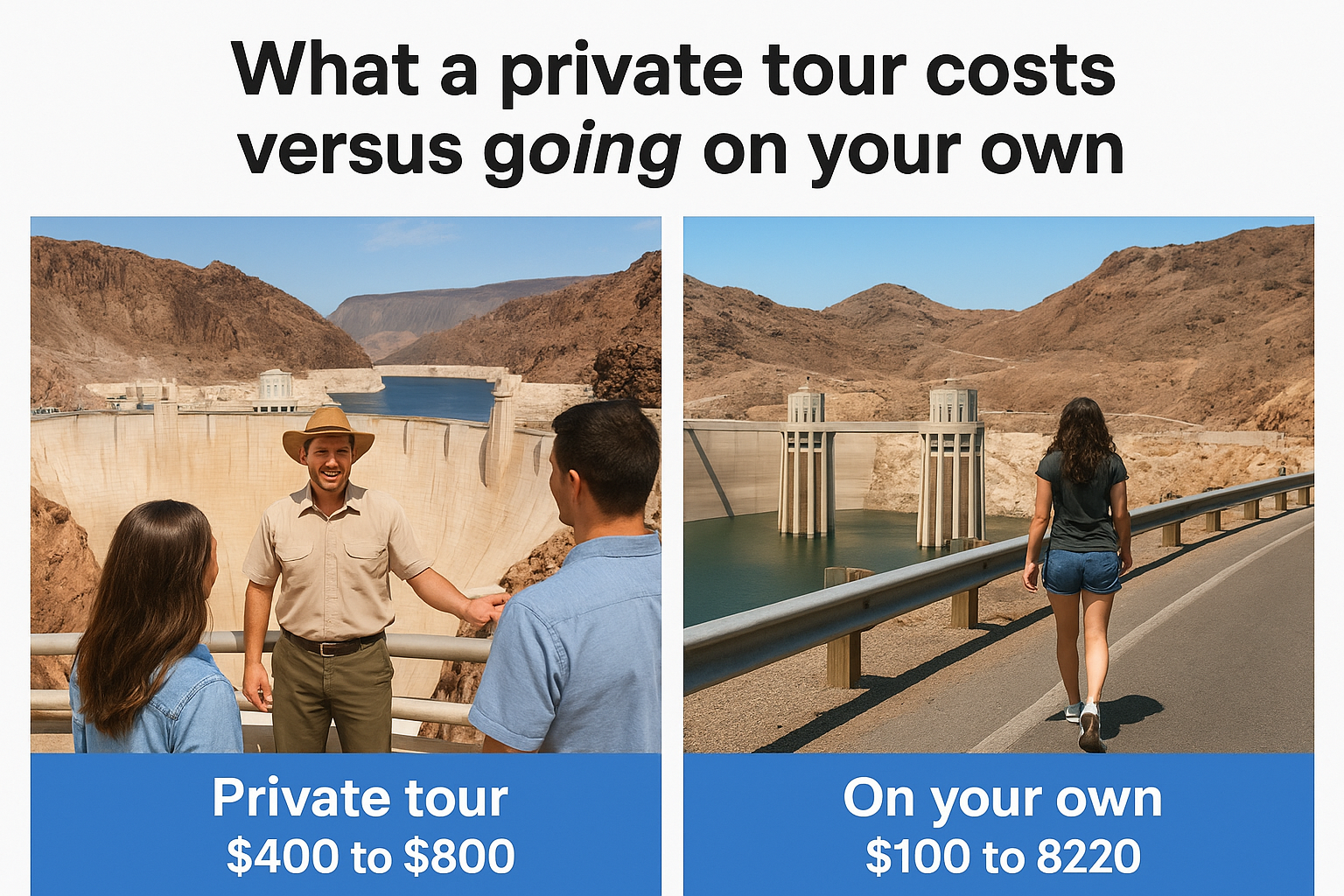 What a private tour costs versus going on your own