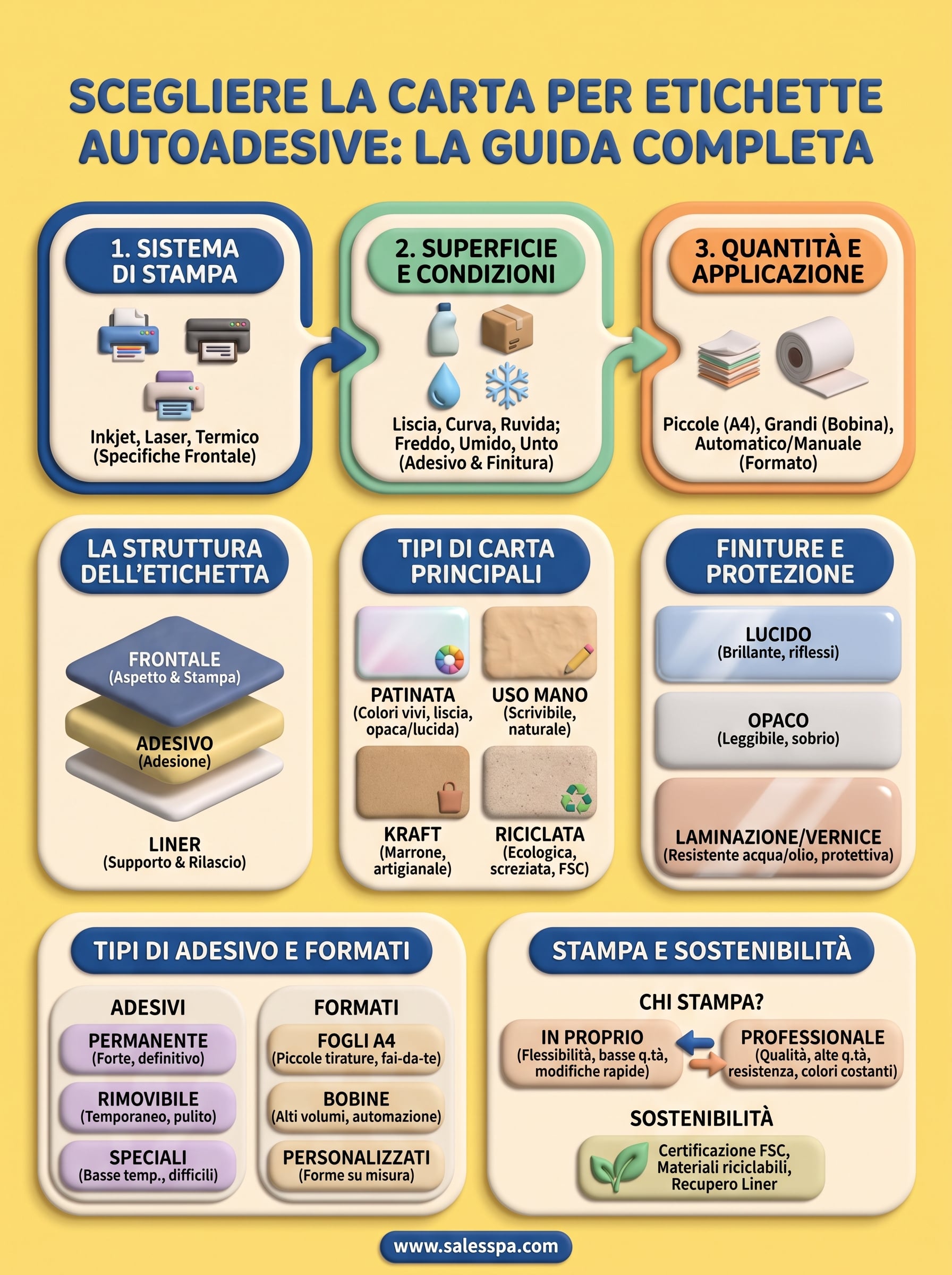 carta per etichette autoadesive infographic