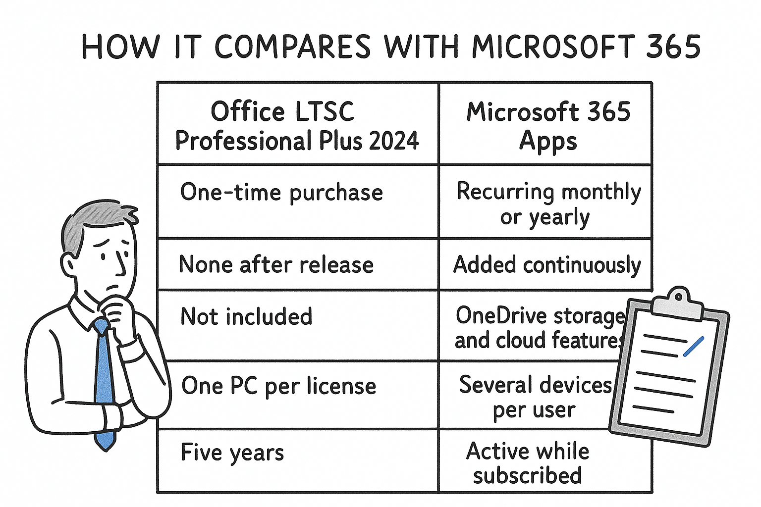 How it compares with Microsoft 365