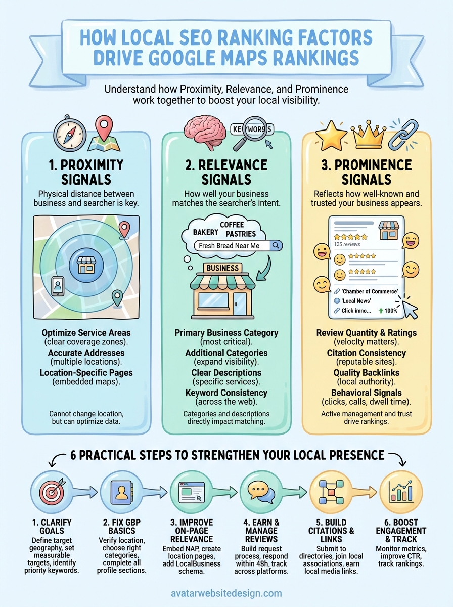 local seo ranking factors infographic