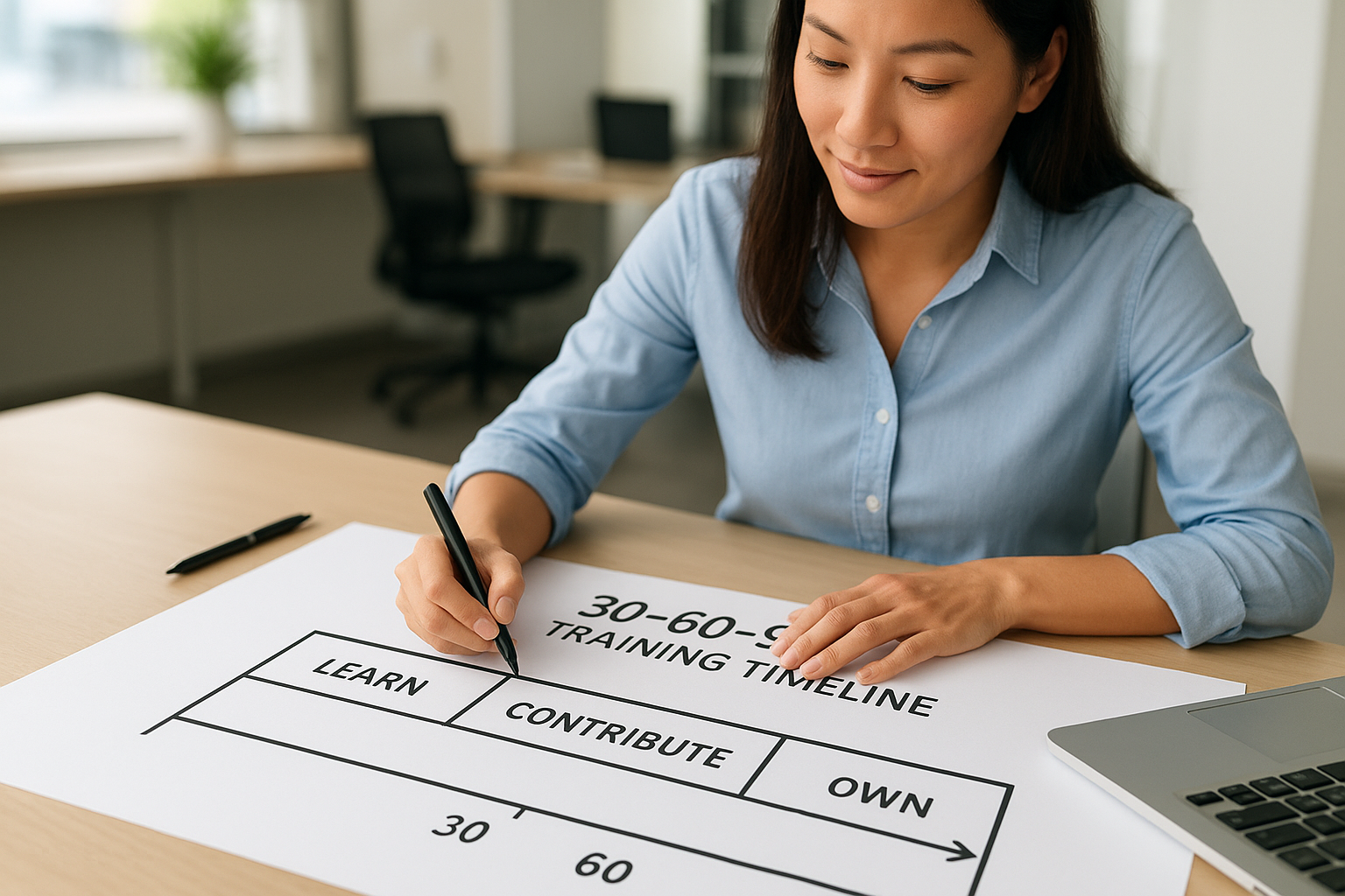 Step 4. Map the 30-60-90 day training timeline