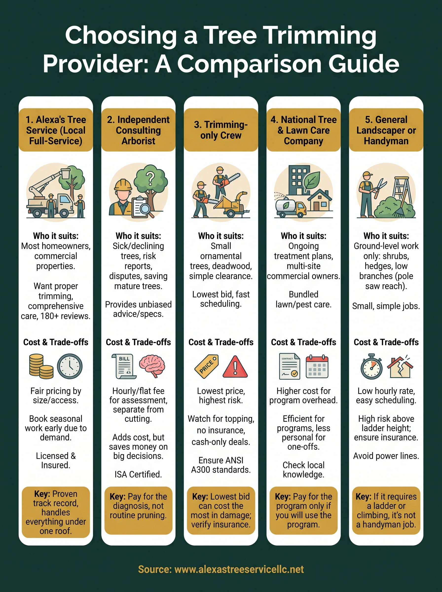 arborist for tree trimming infographic