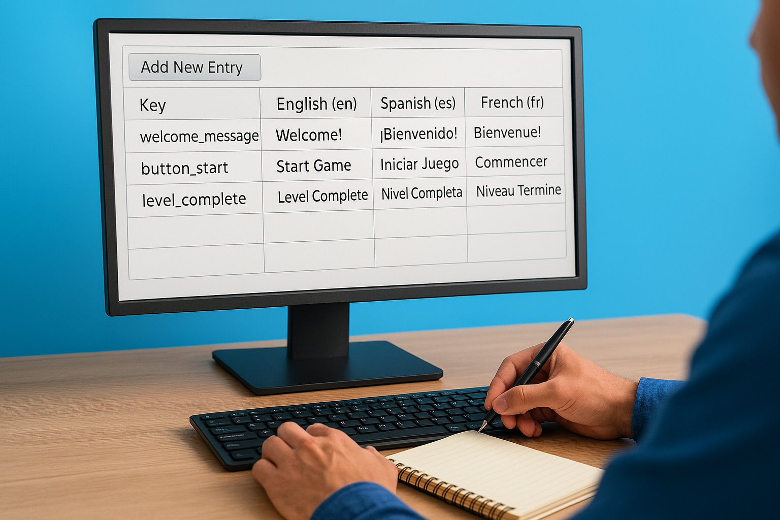 Add translation entries to your tables