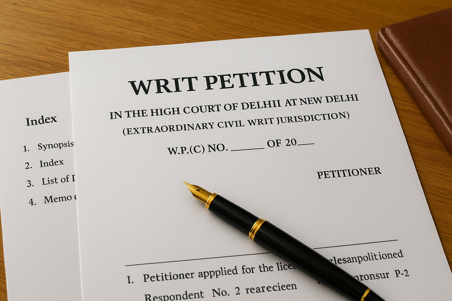 Step 1. Prepare the cause title and front pages