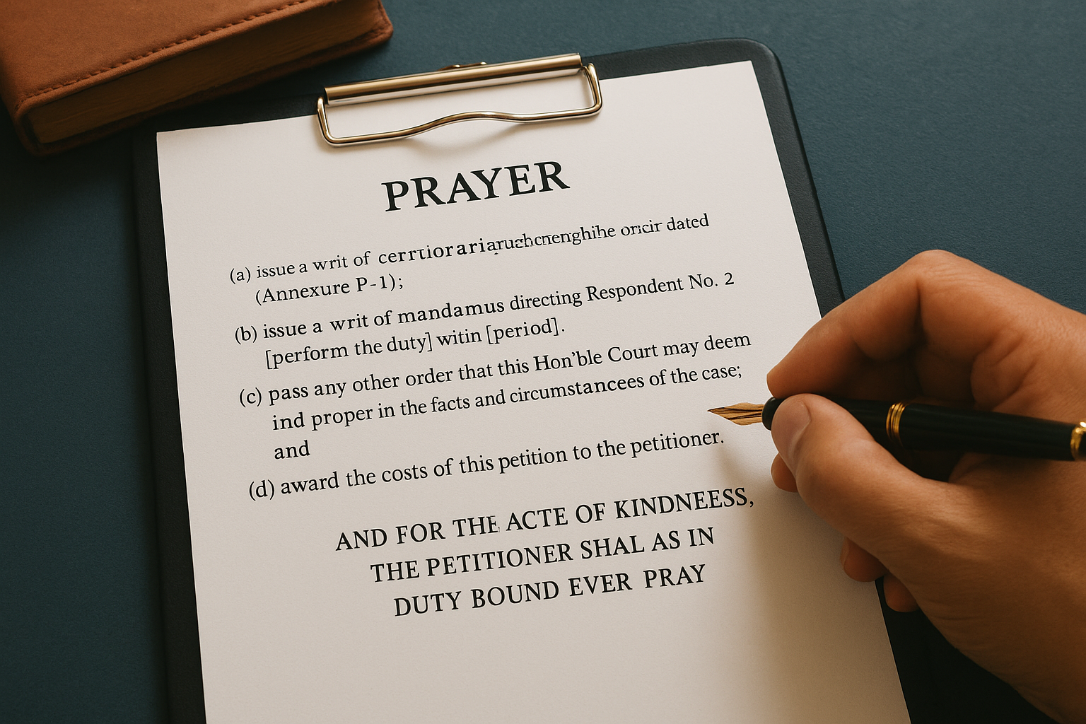 Step 3. Frame the prayer and interim relief