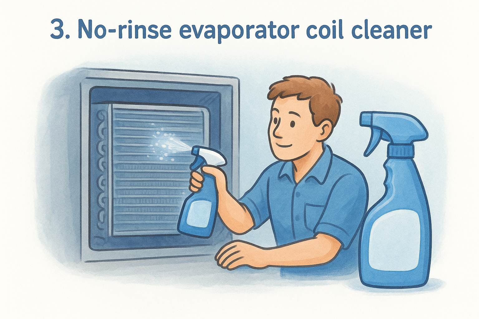 3. No-rinse evaporator coil cleaner