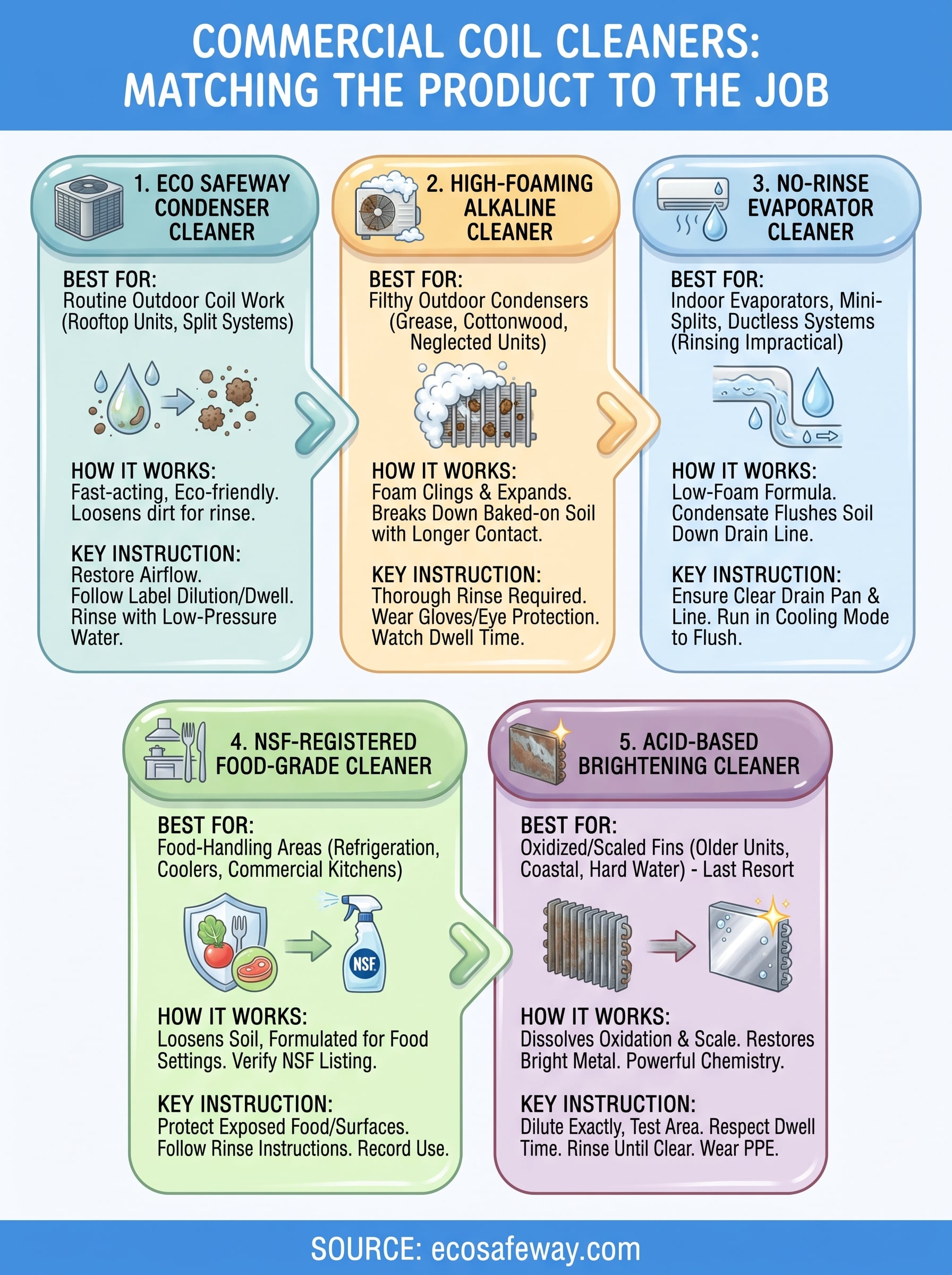 commercial coil cleaner infographic