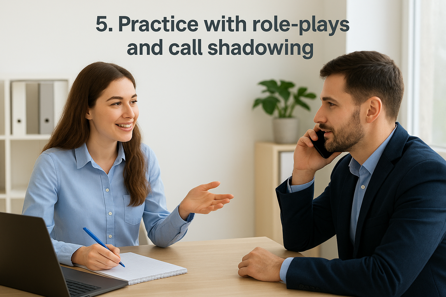 5. Practice with role-plays and call shadowing
