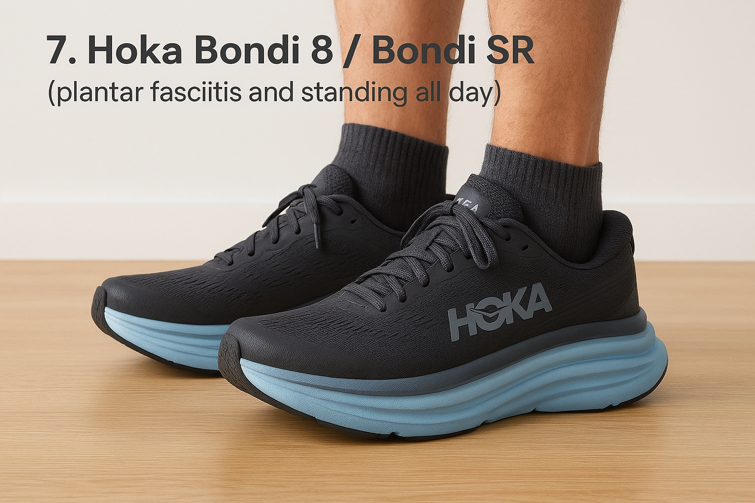 7. Hoka Bondi 8 / Bondi SR (plantar fasciitis and standing all day)
