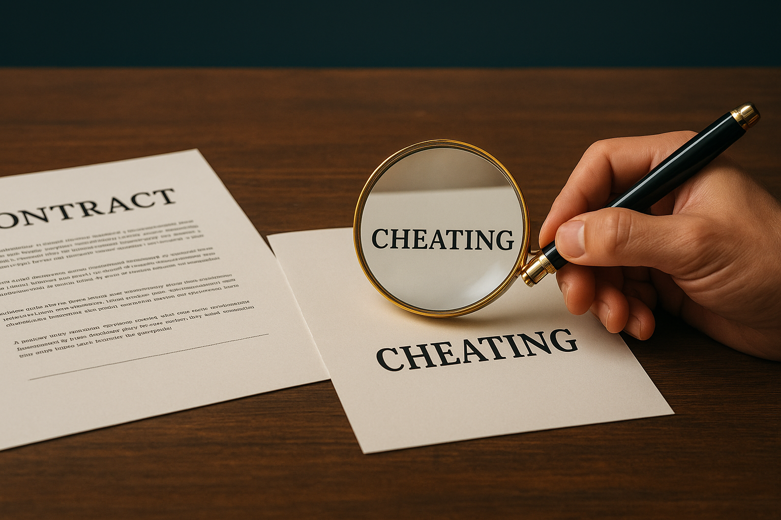 Signs that point to a civil dispute or to cheating