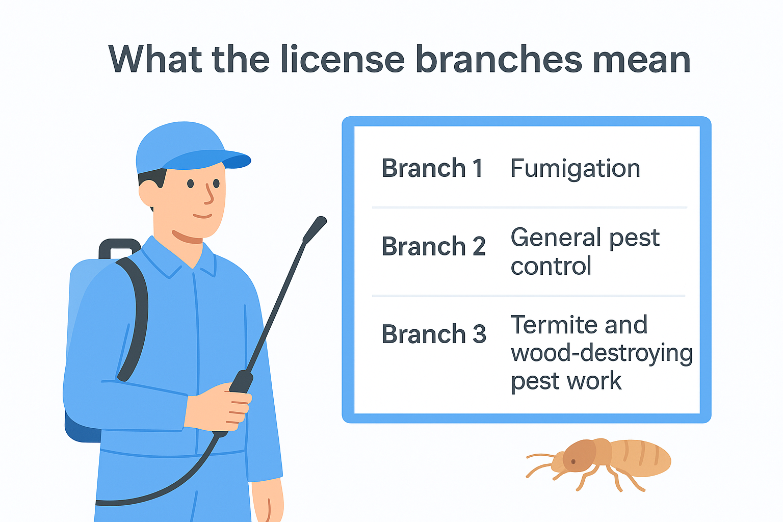 What the license branches mean
