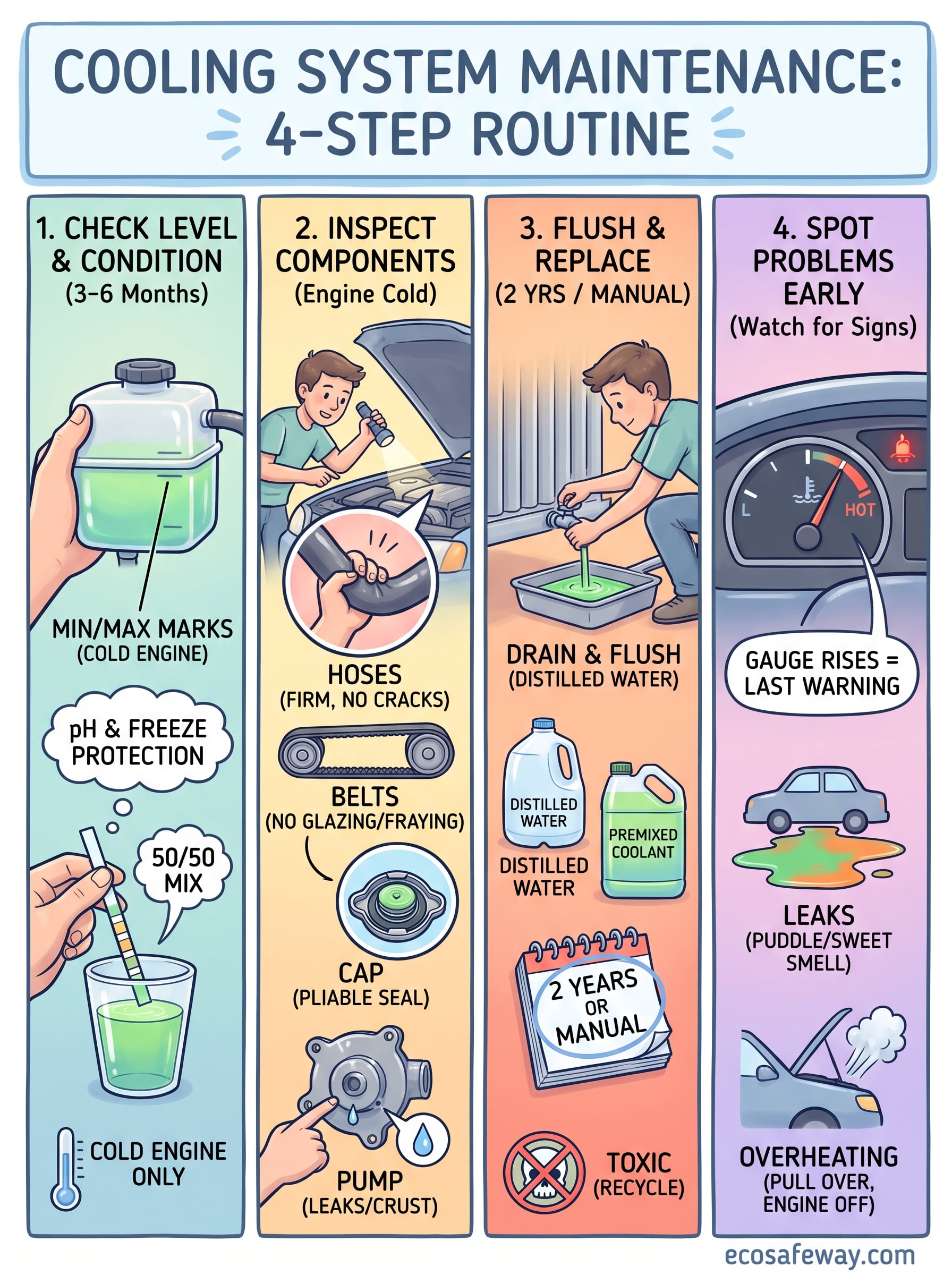 cooling system maintenance infographic