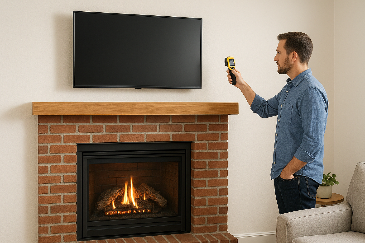 Comparing fireplace types and testing your wall