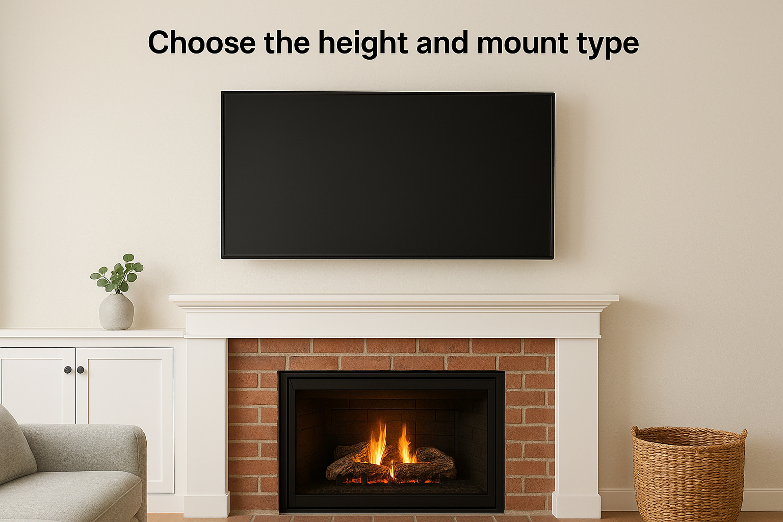 Choose the height and mount type