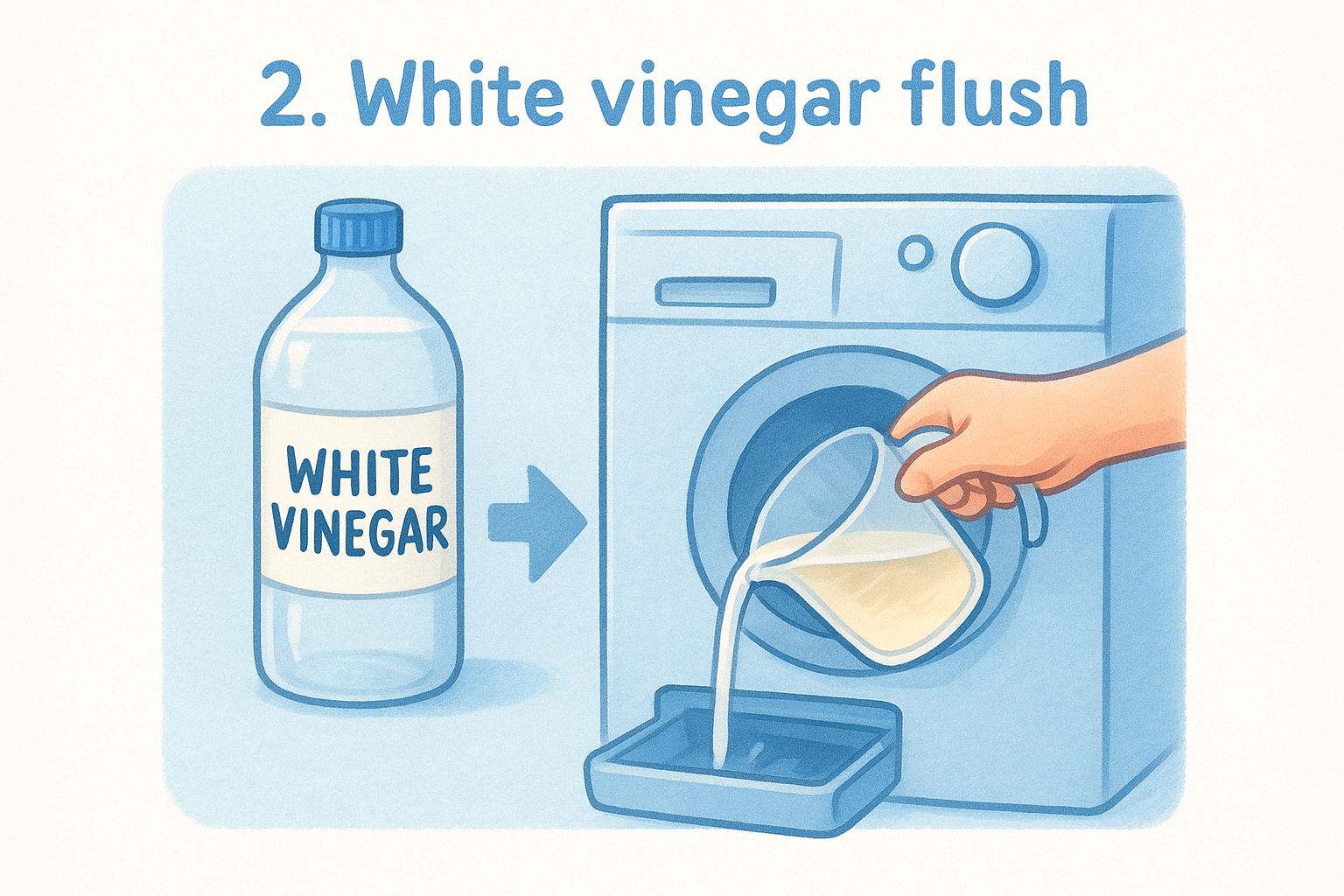 2. White vinegar flush
