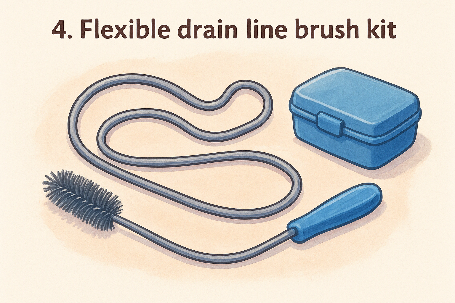 4. Flexible drain line brush kit