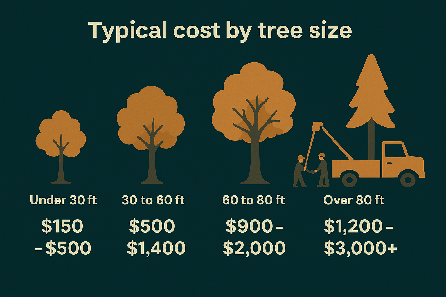 Typical cost by tree size
