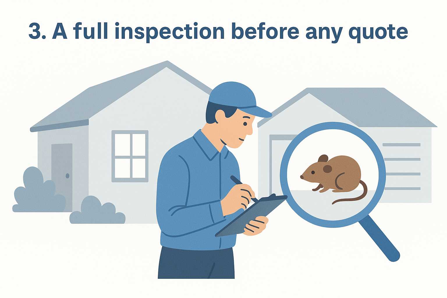3. A full inspection before any quote