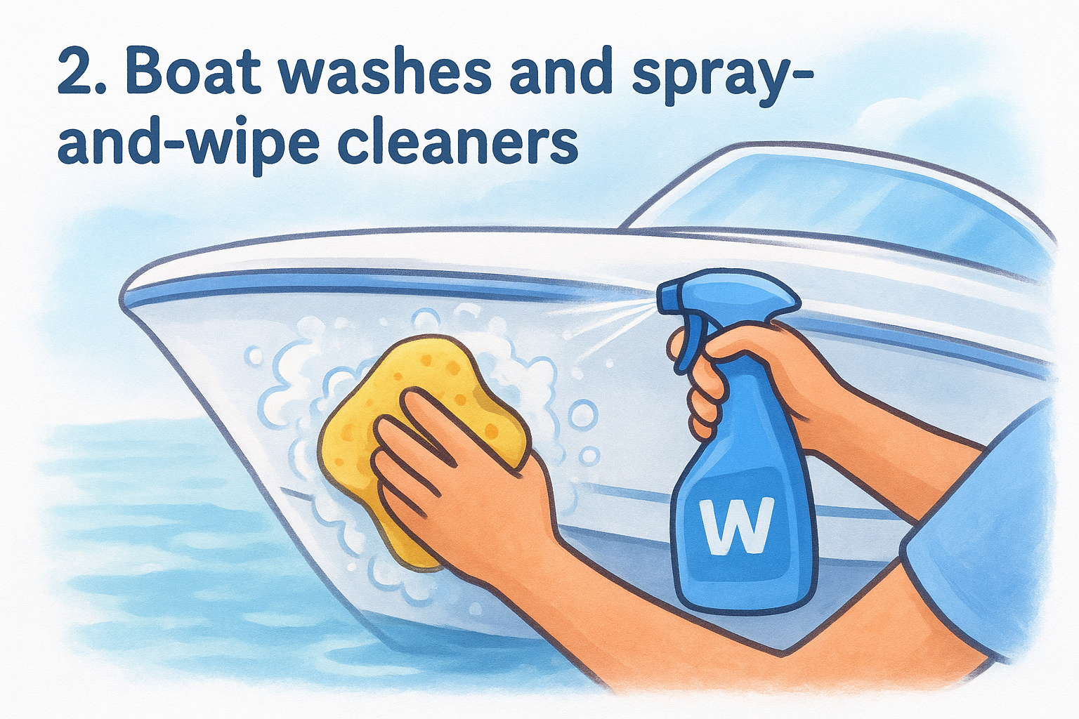 2. Boat washes and spray-and-wipe cleaners