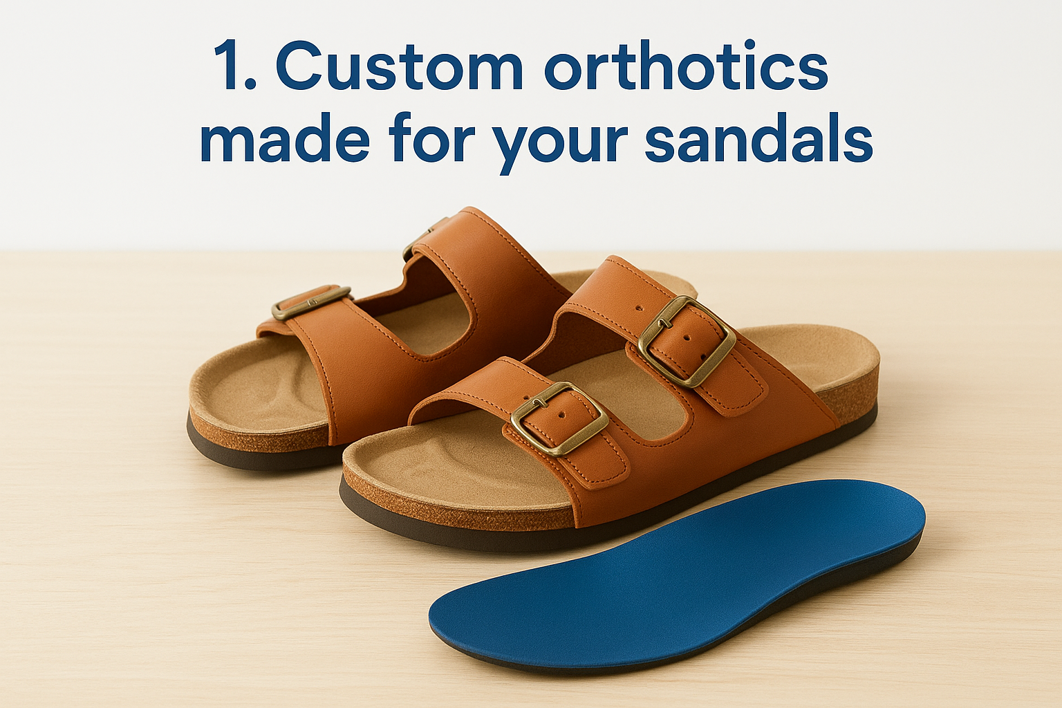 1. Custom orthotics made for your sandals