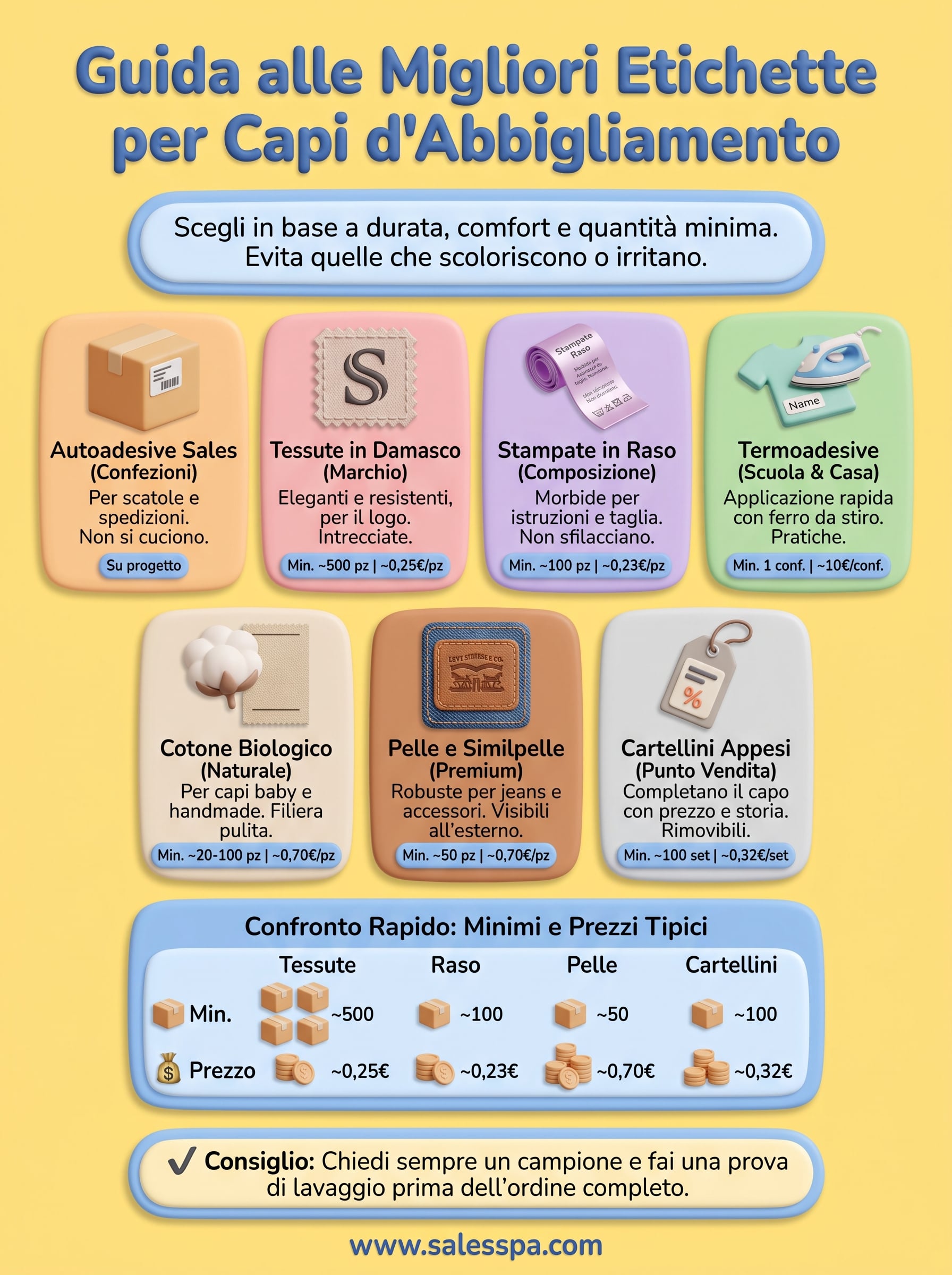 etichette per capi abbigliamento infographic