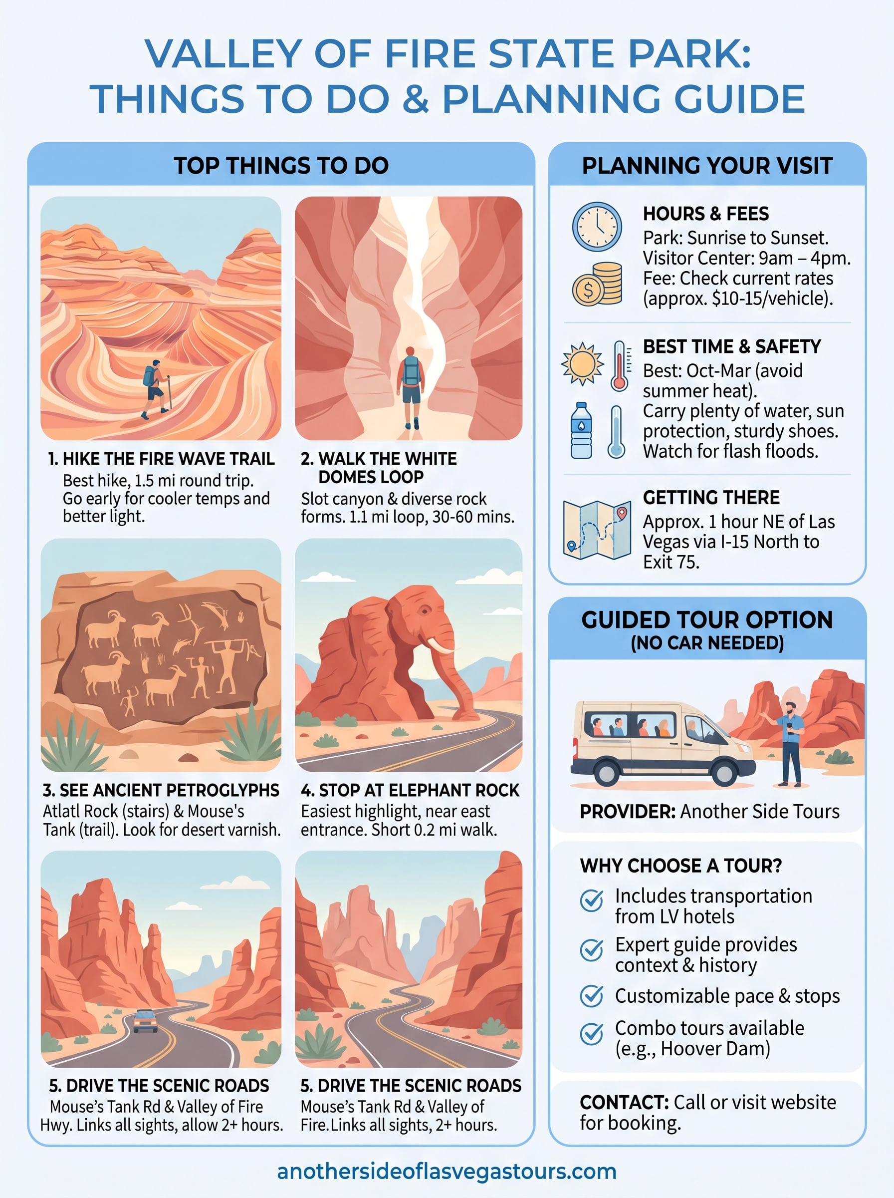 valley of fire state park things to do infographic