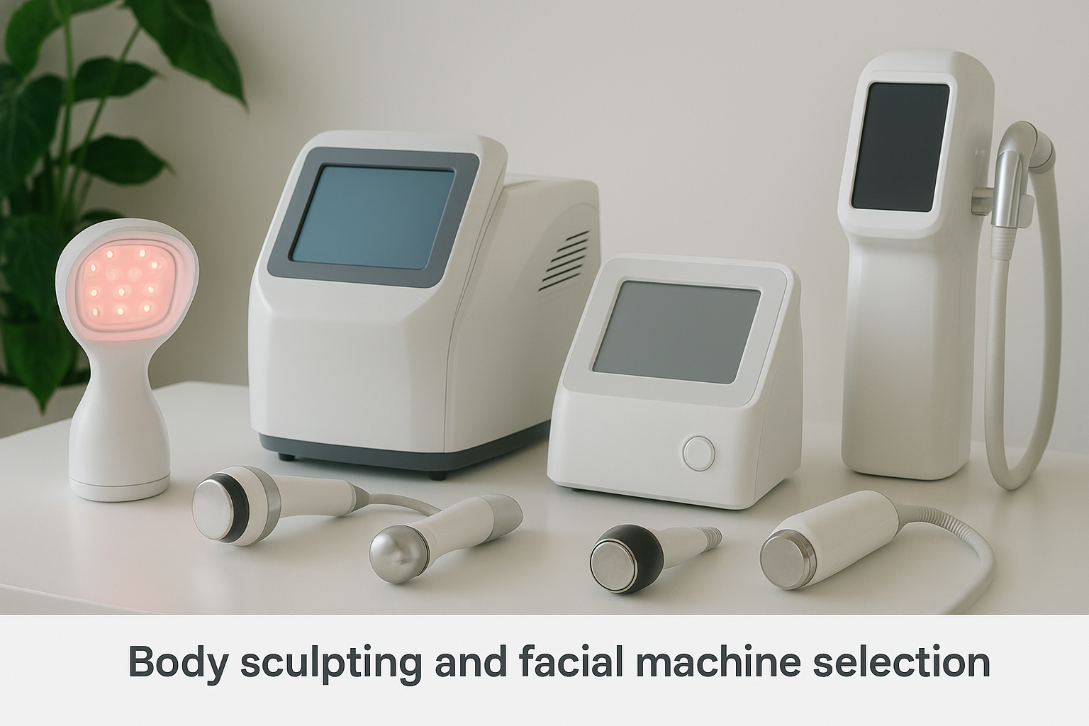 Body sculpting and facial machine selection