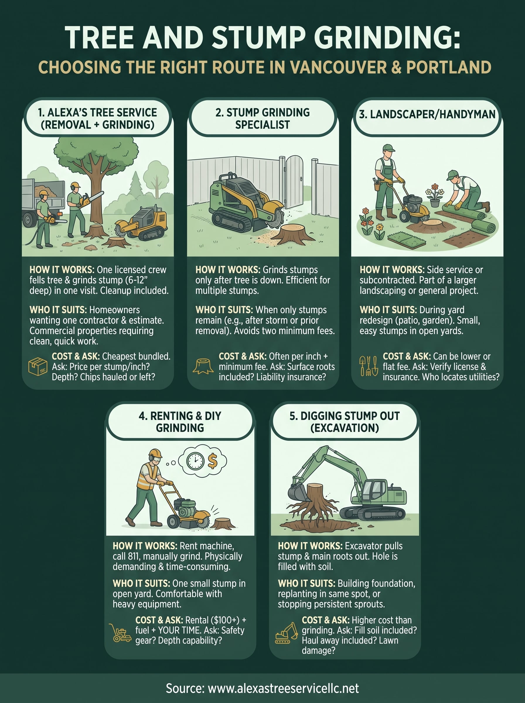 tree and stump grinding infographic