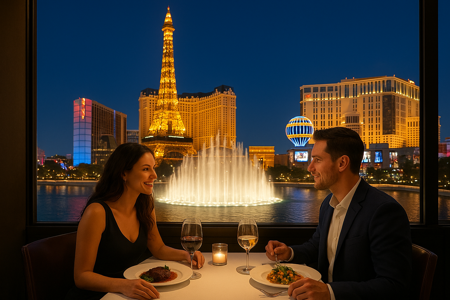 3. Dinner with a view of the Strip