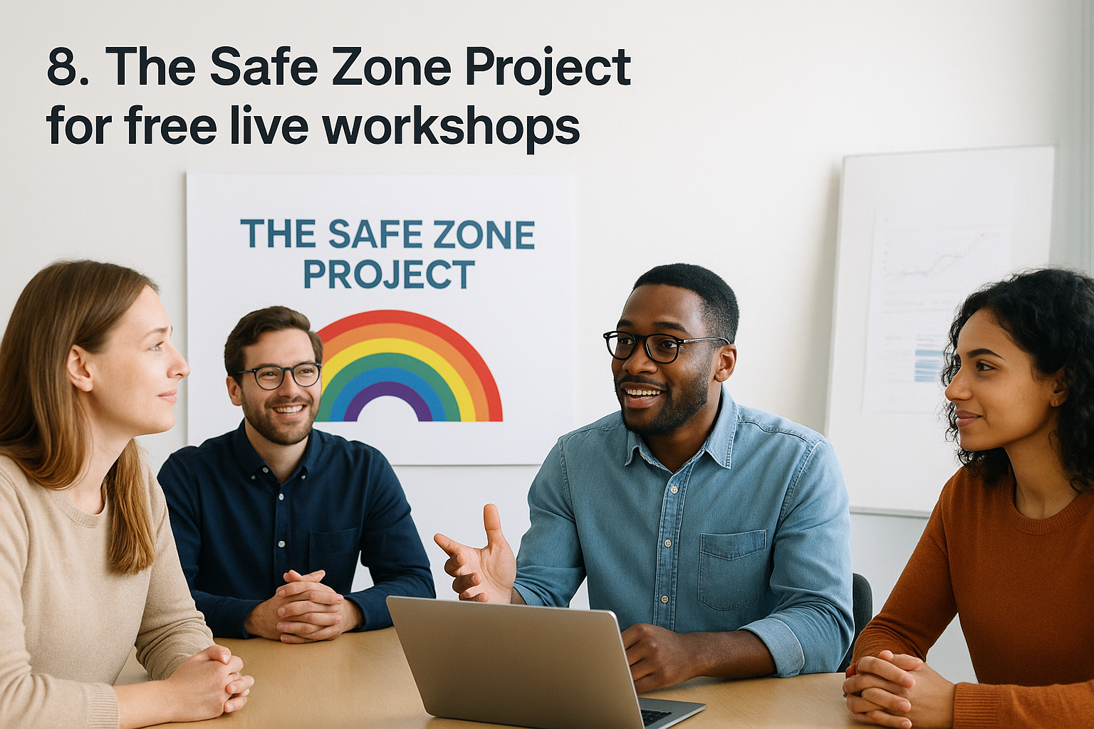 8. The Safe Zone Project for free live workshops