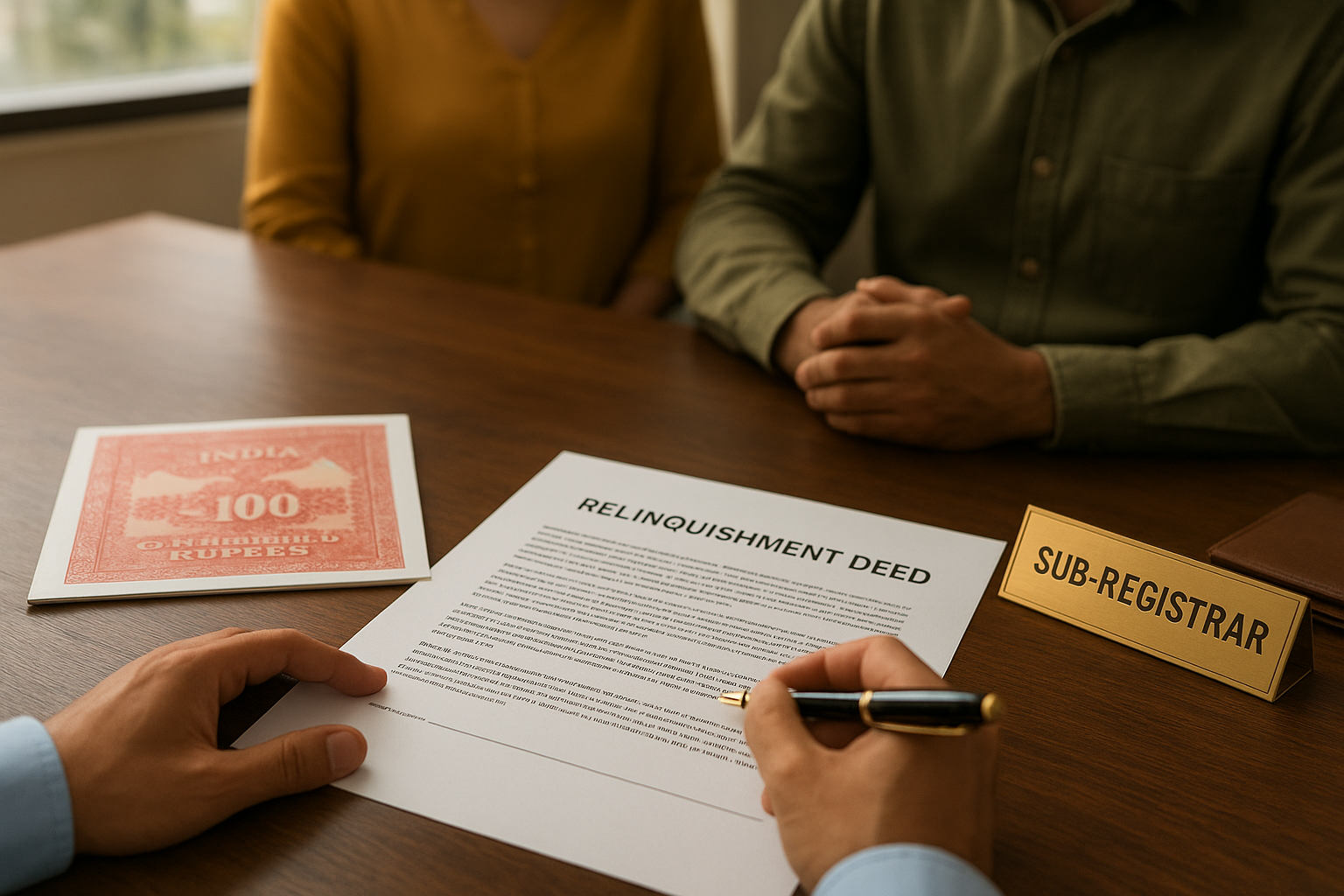 How do you register a relinquishment deed?