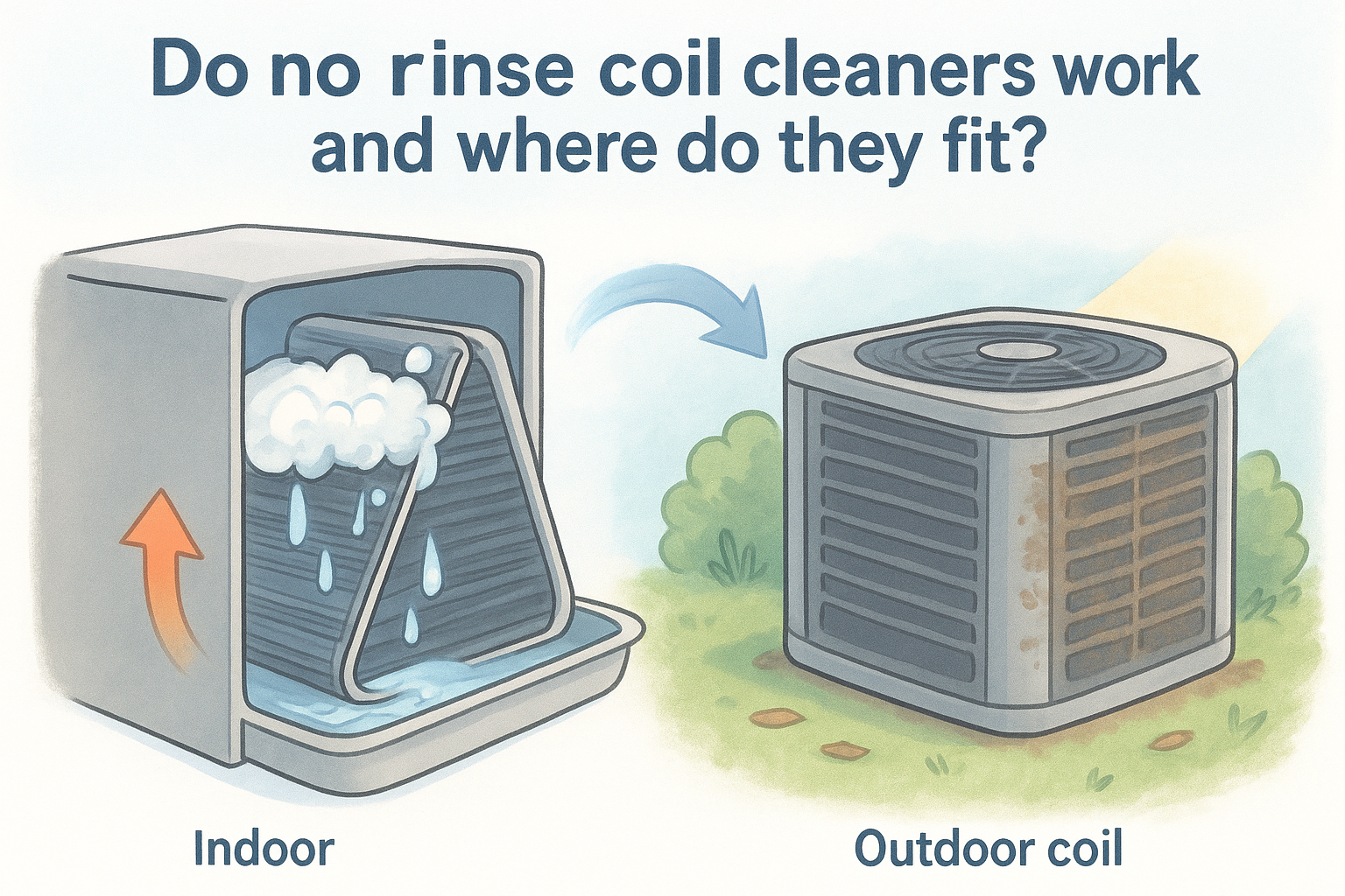Do no rinse coil cleaners work and where do they fit?