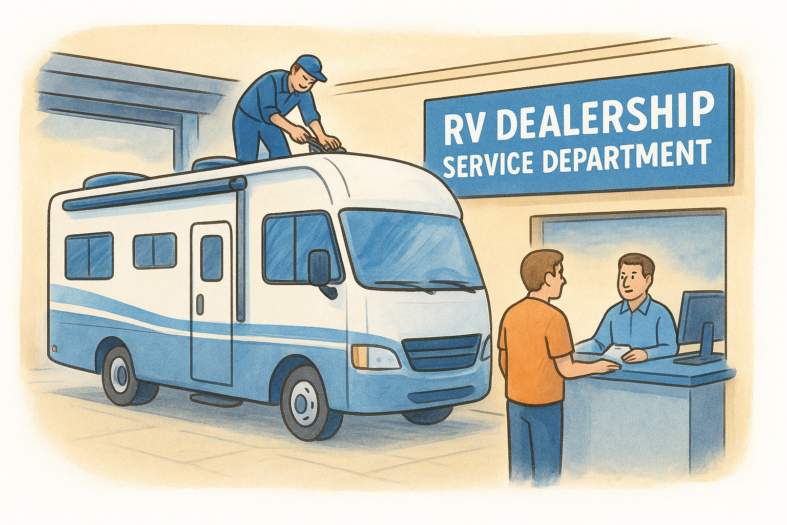 2. RV dealership service department
