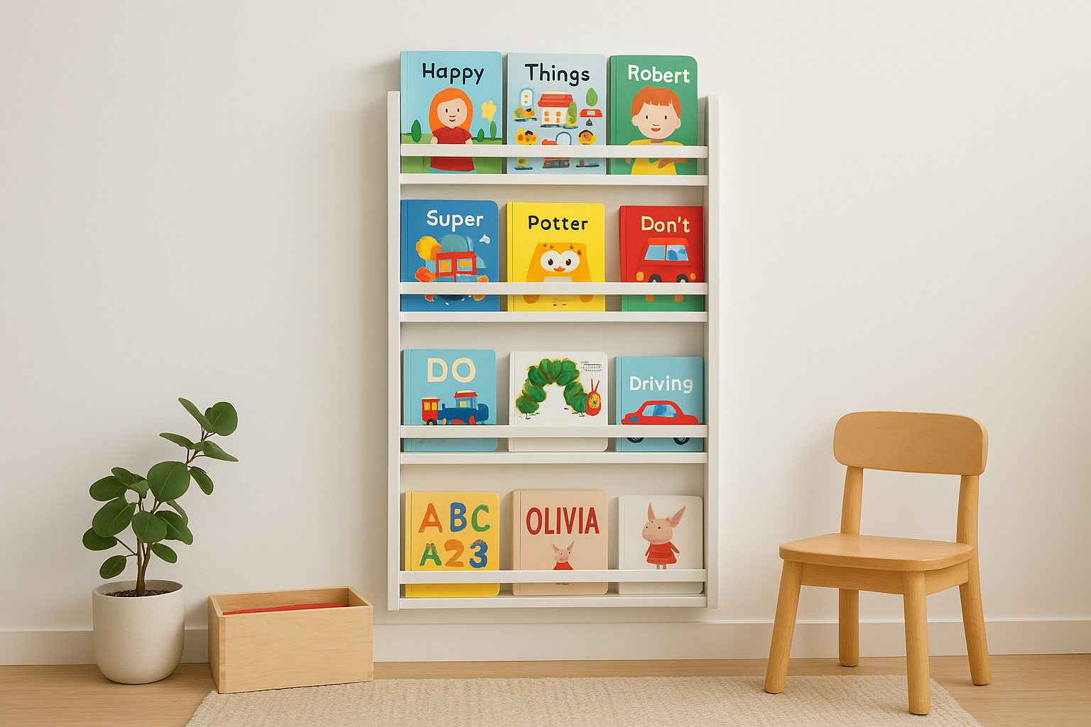4. Tidy Books wall bookshelf