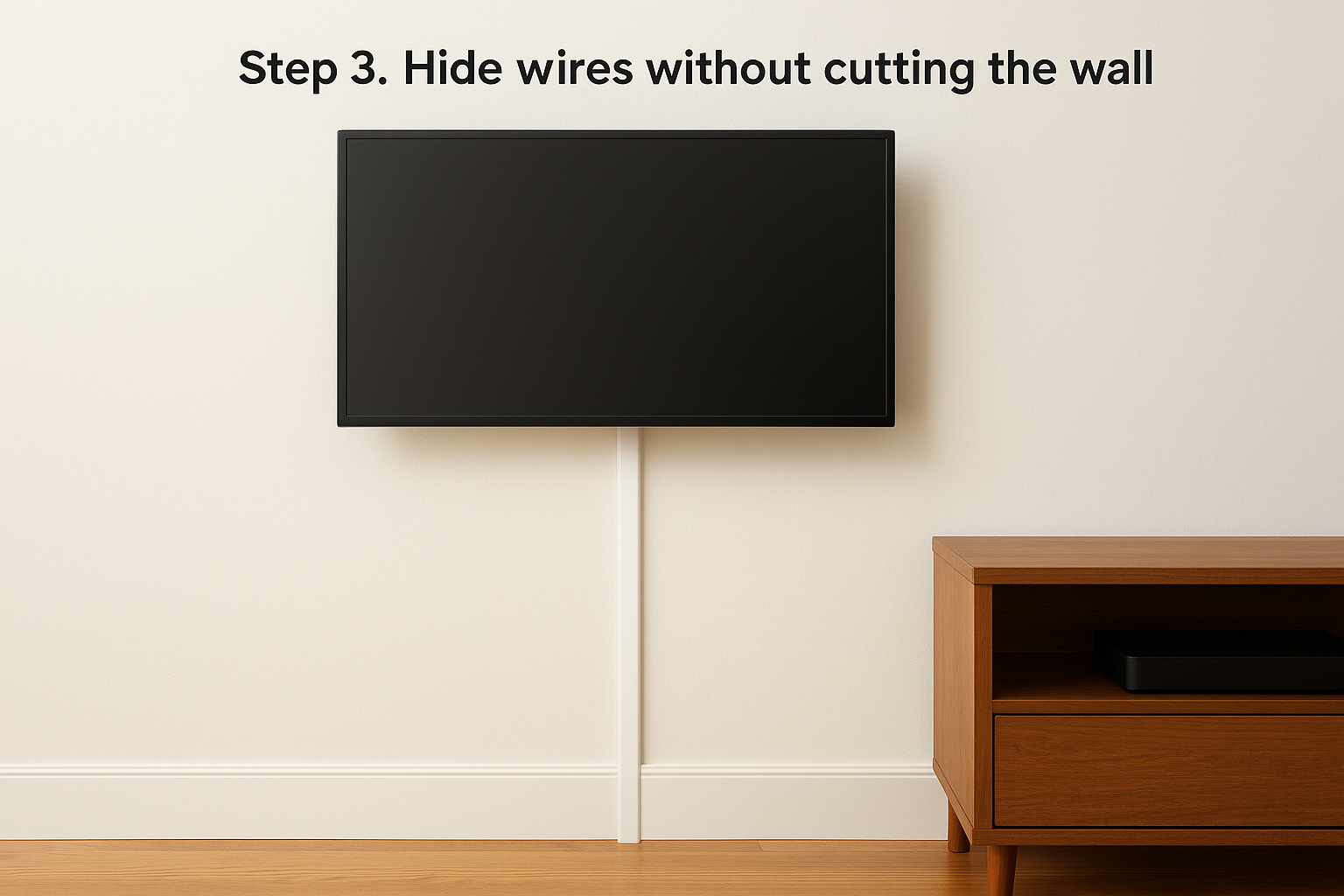 Step 3. Hide wires without cutting the wall