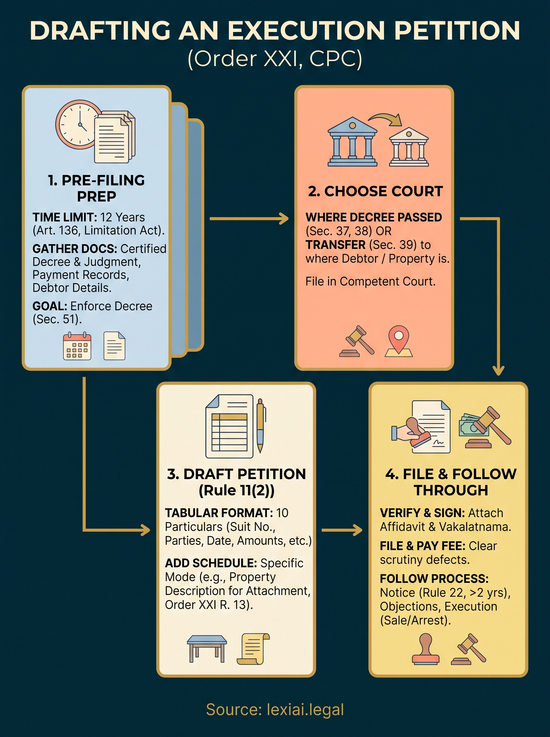 execution petition format infographic