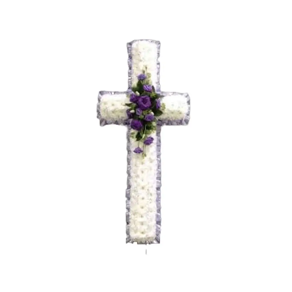 Funeral Wreath Ribbon Messages Executive Cross Wreath