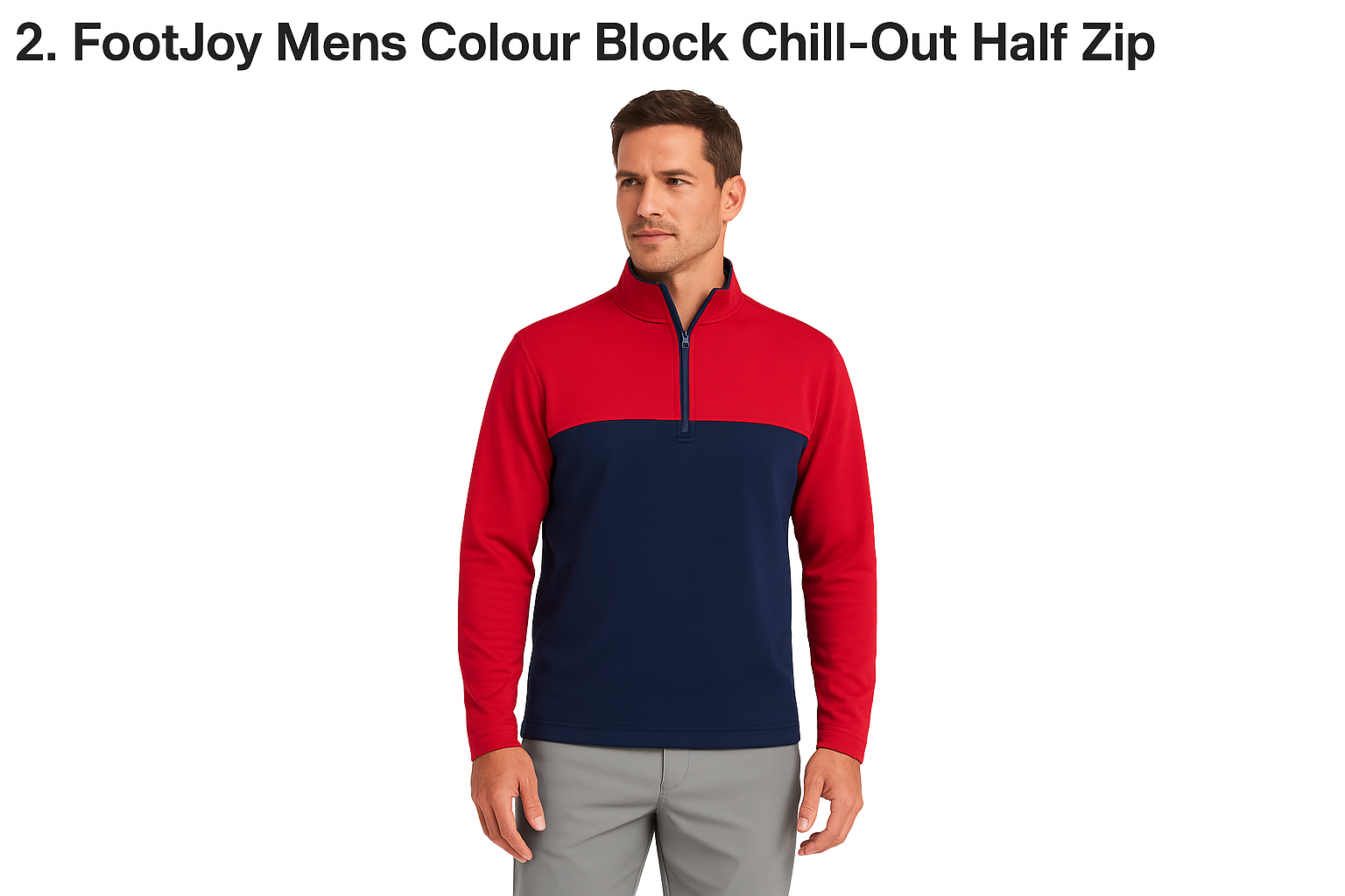 2. FootJoy Mens Colour Block Chill-Out Half Zip