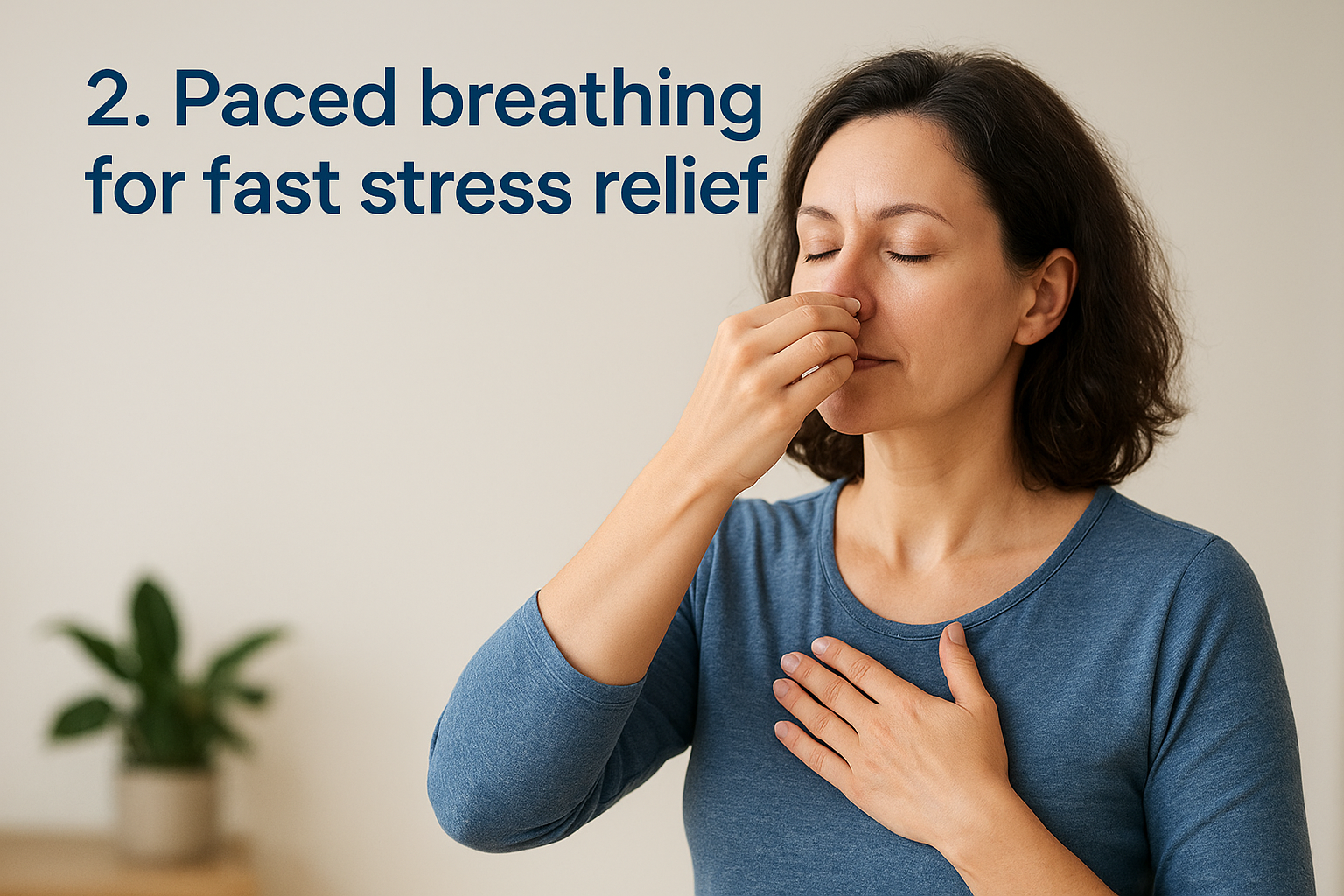 2. Paced breathing for fast stress relief