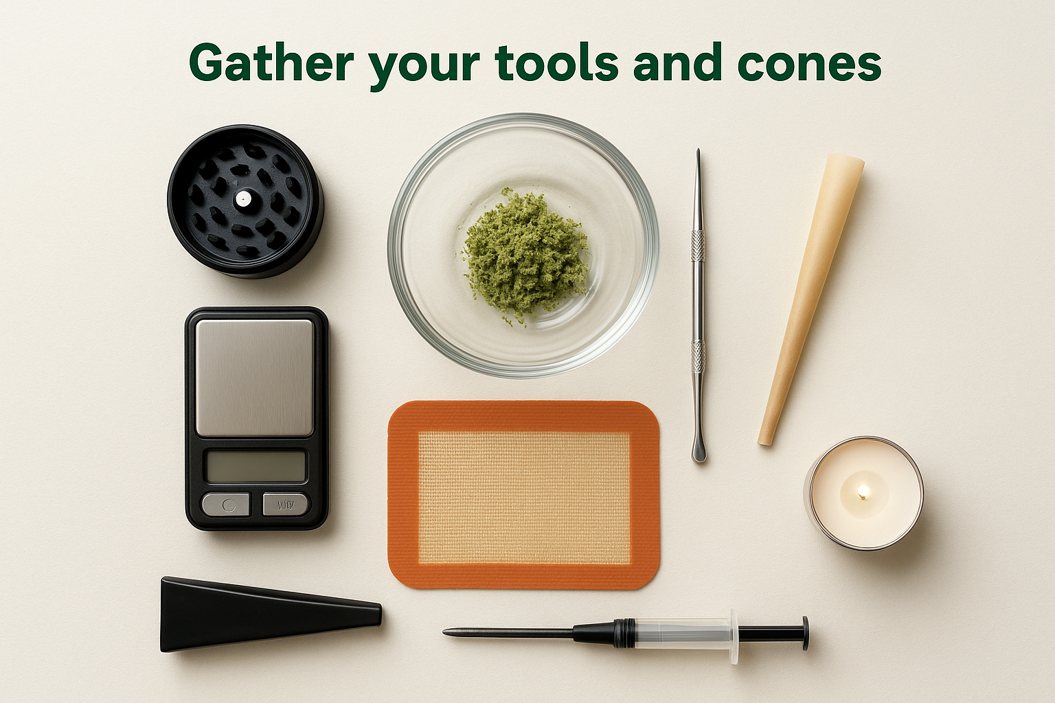 Gather your tools and cones
