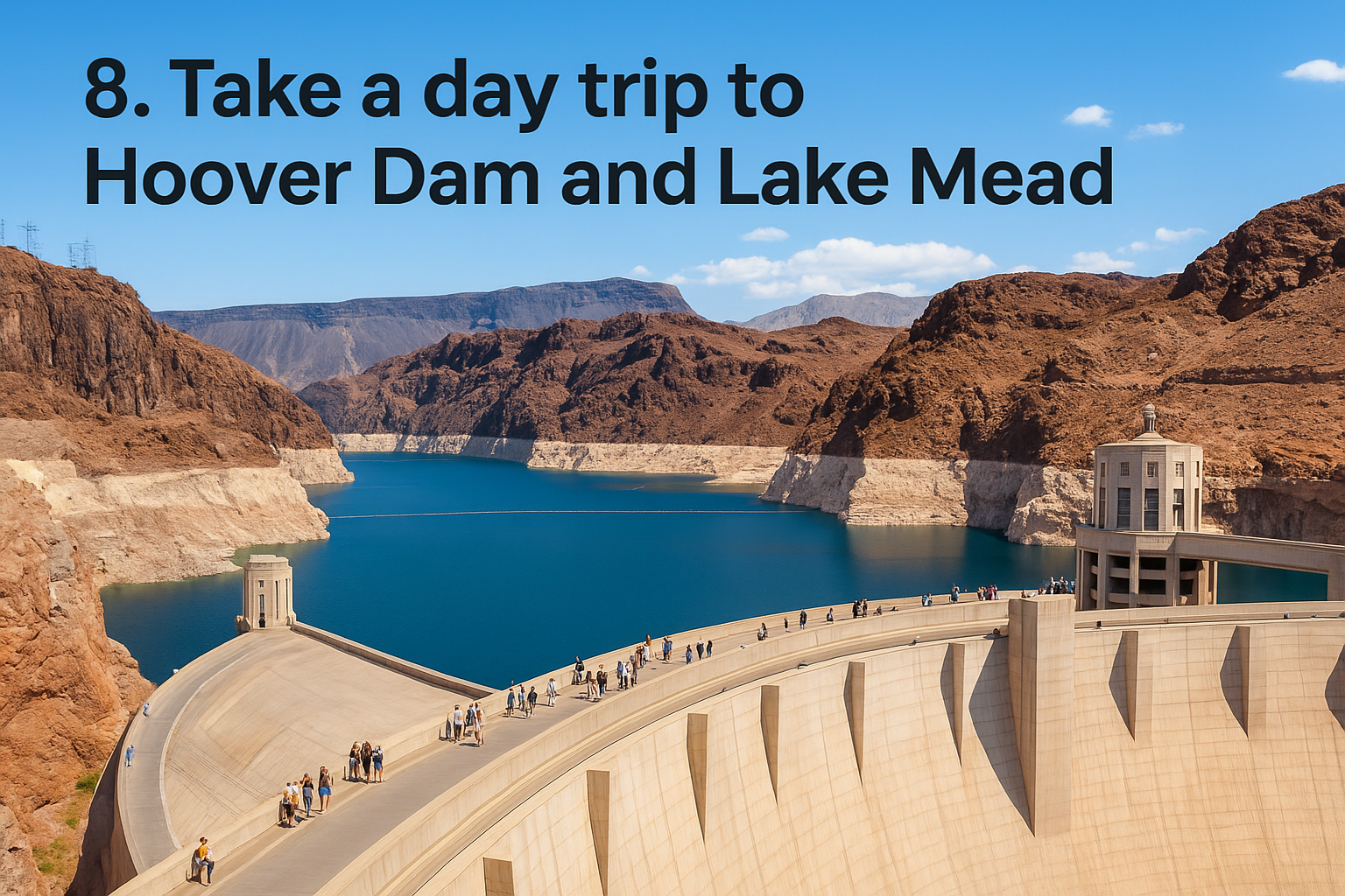 8. Take a day trip to Hoover Dam and Lake Mead