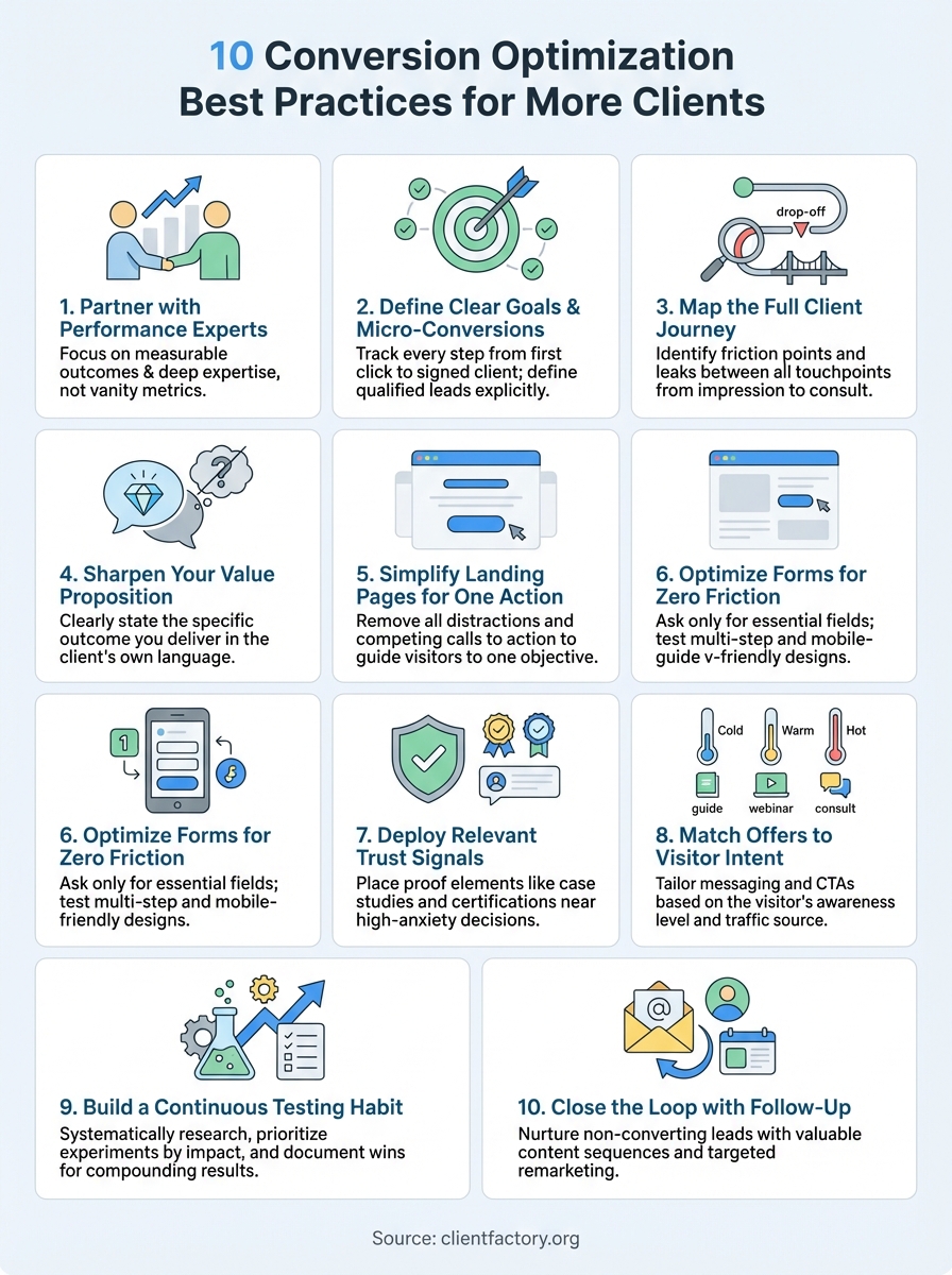 conversion optimization best practices infographic