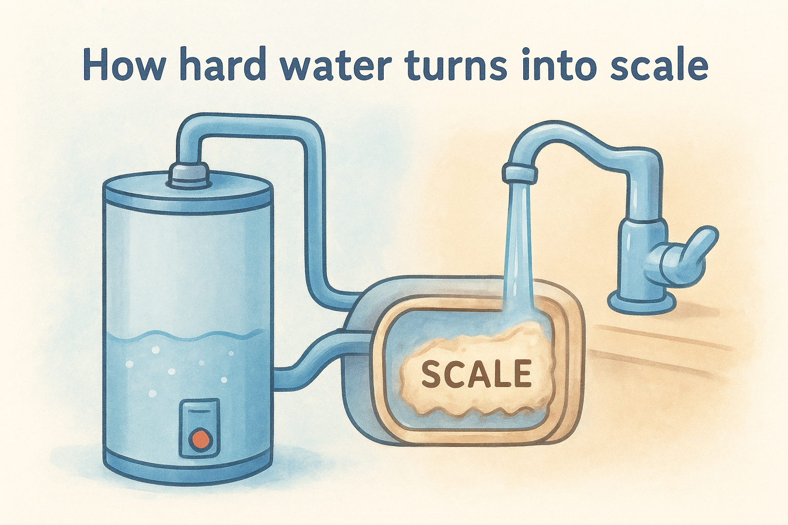 How hard water turns into scale
