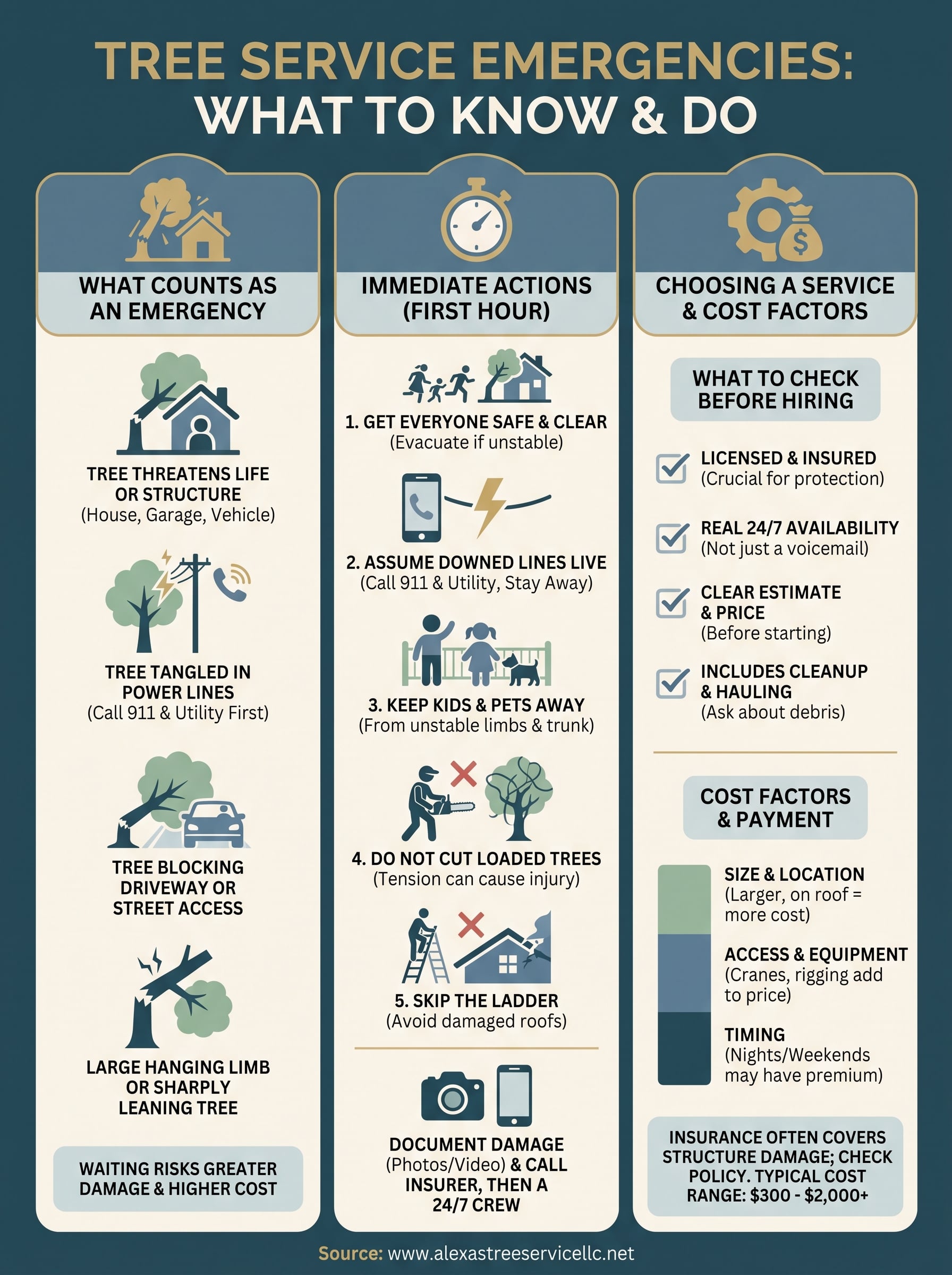 tree service emergency infographic