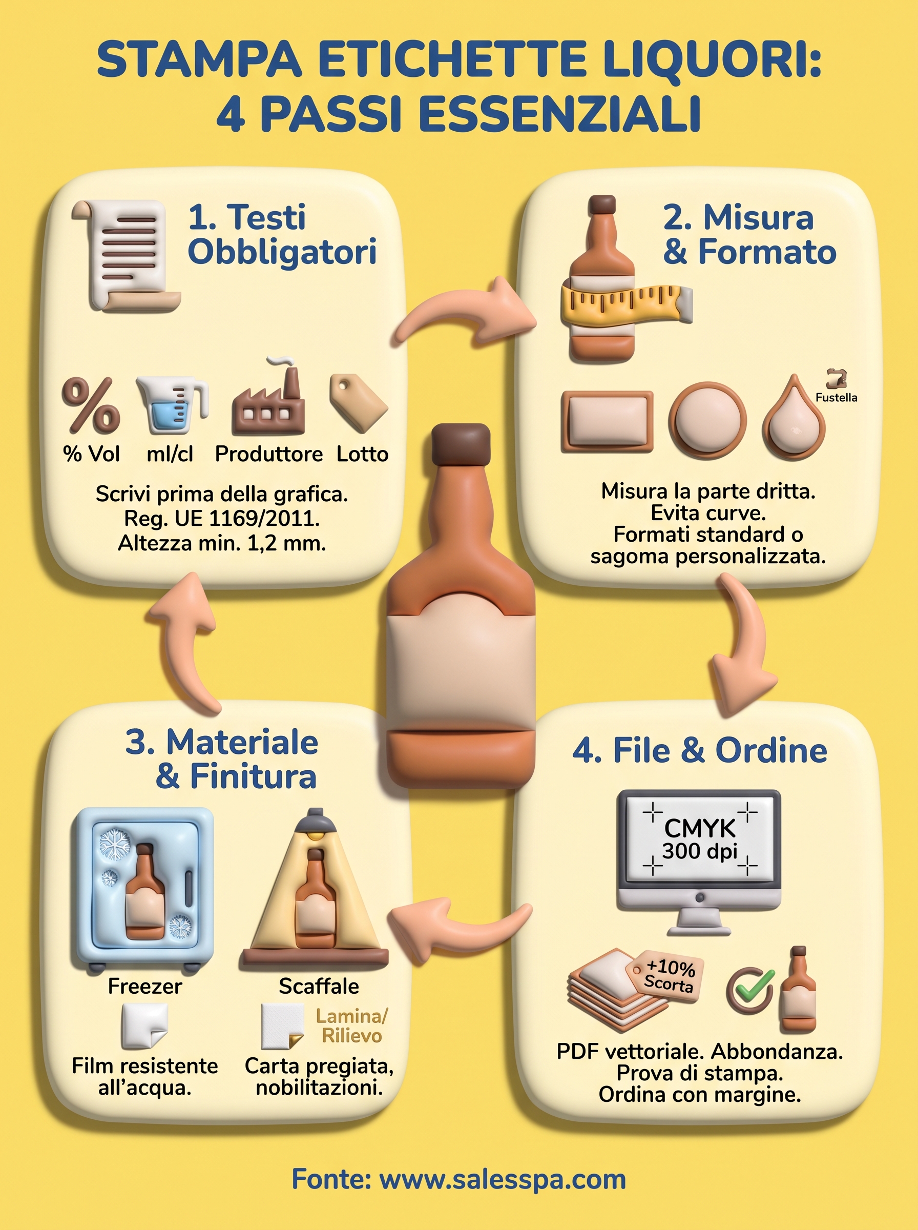 stampa etichette liquori infographic
