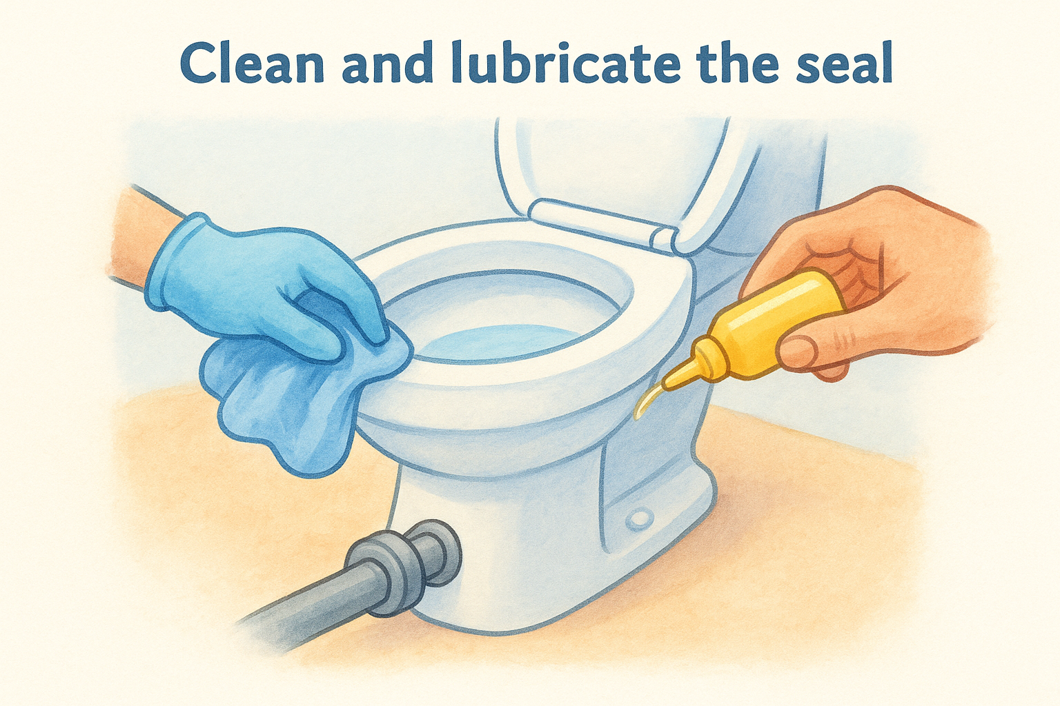 Clean and lubricate the seal
