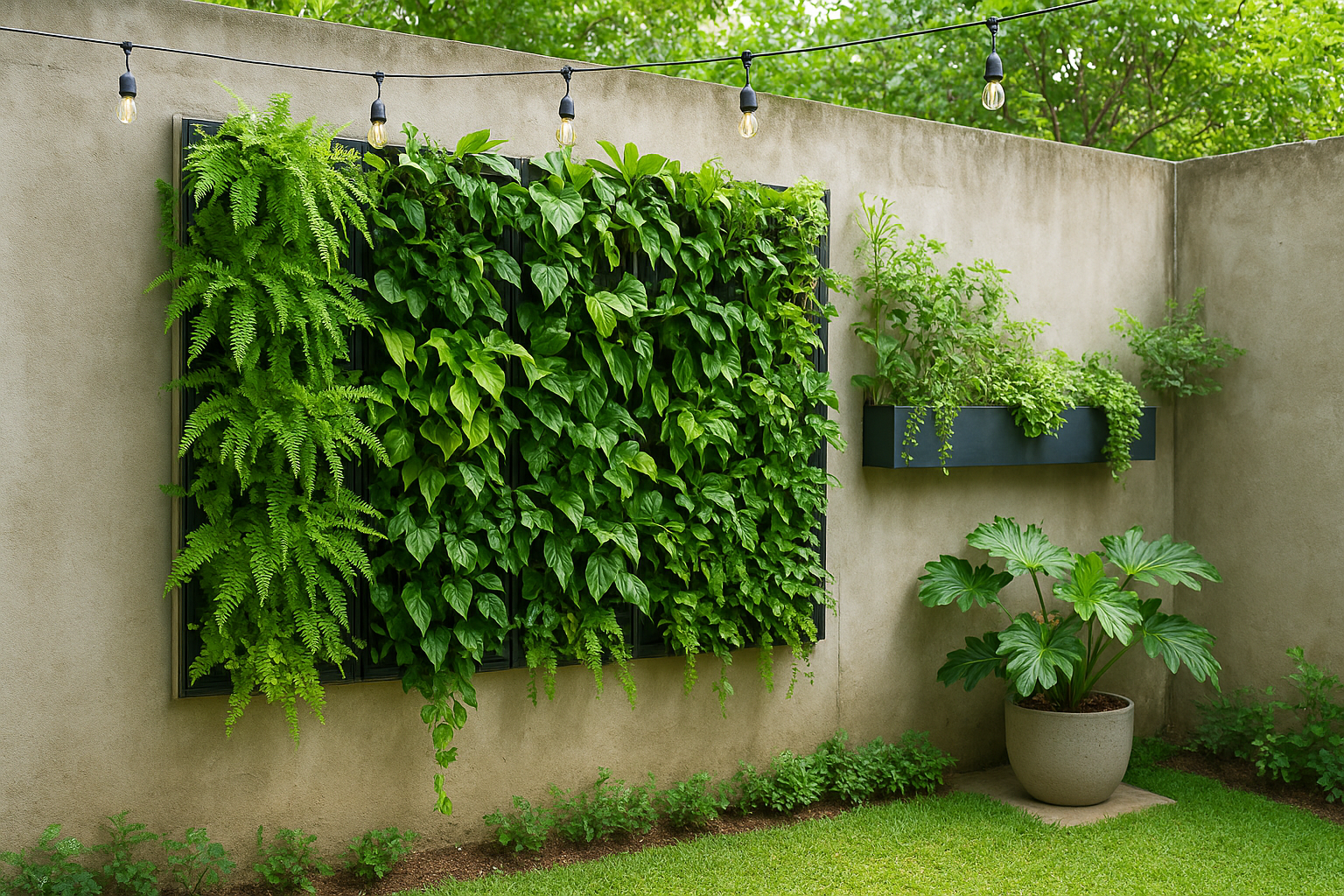 Turn boundary walls into green feature walls