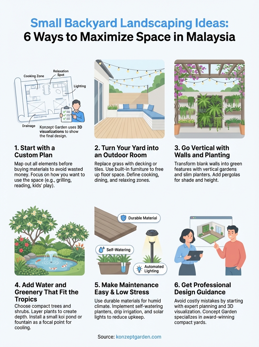 small backyard landscaping ideas infographic