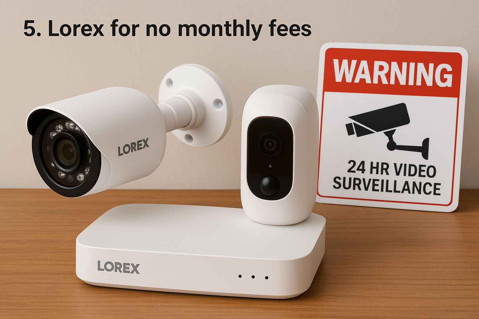 5. Lorex for no monthly fees